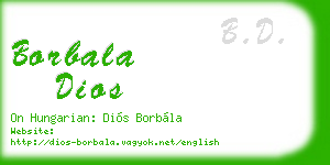 borbala dios business card
